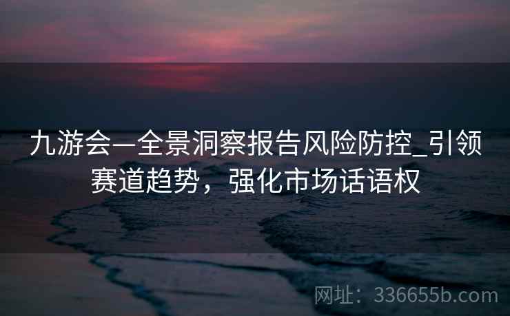九游会—全景洞察报告风险防控_引领赛道趋势，强化市场话语权