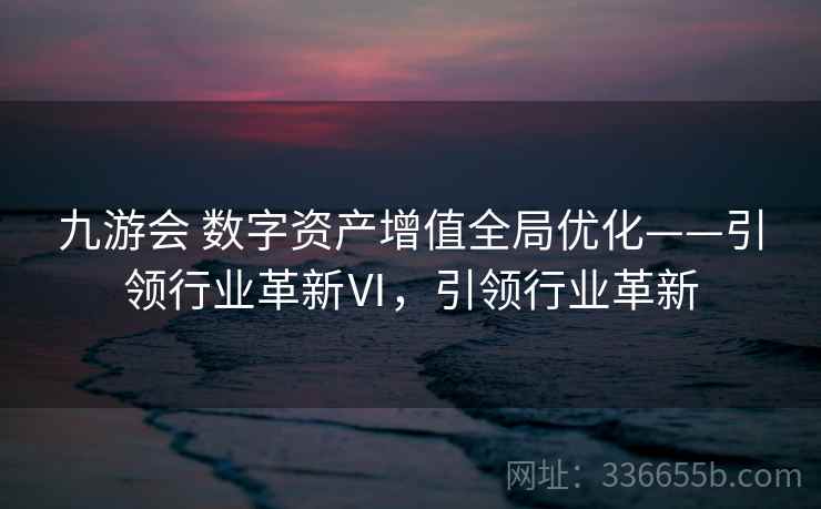 九游会 数字资产增值全局优化——引领行业革新Ⅵ，引领行业革新