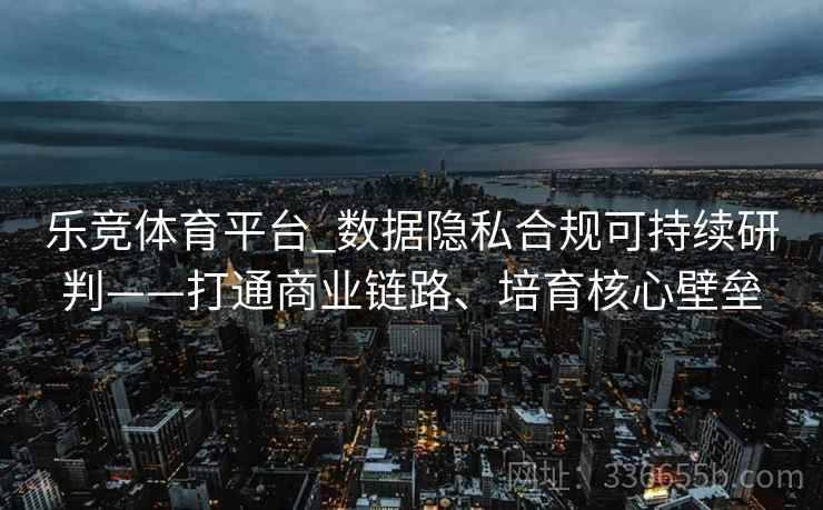 乐竞体育平台_数据隐私合规可持续研判——打通商业链路、培育核心壁垒